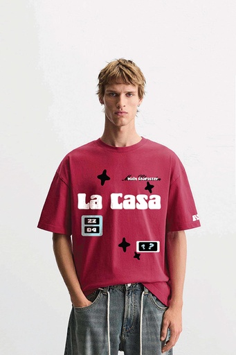 La Casa Hot Pink Oversized T-Shirt